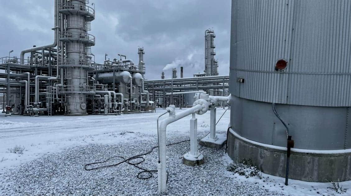 Outdoor natural gas valve and meter assembly coated to prevent winter condensation and icing, from NanoTech Materials' Michigan Cool Touch field case study.